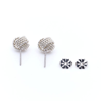 Tiffany Sterling Silver Twist Knot Earrings 3 of 4