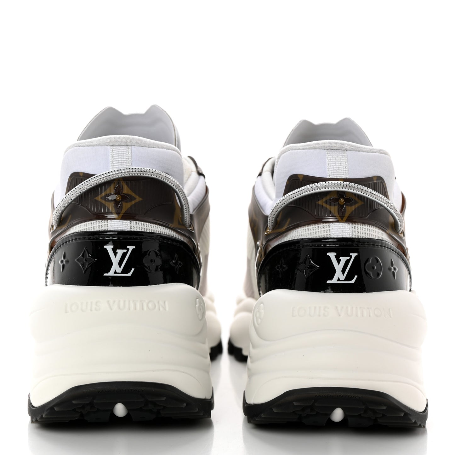 Monogram Calfskin Run 55 Sneakers 37.5 White