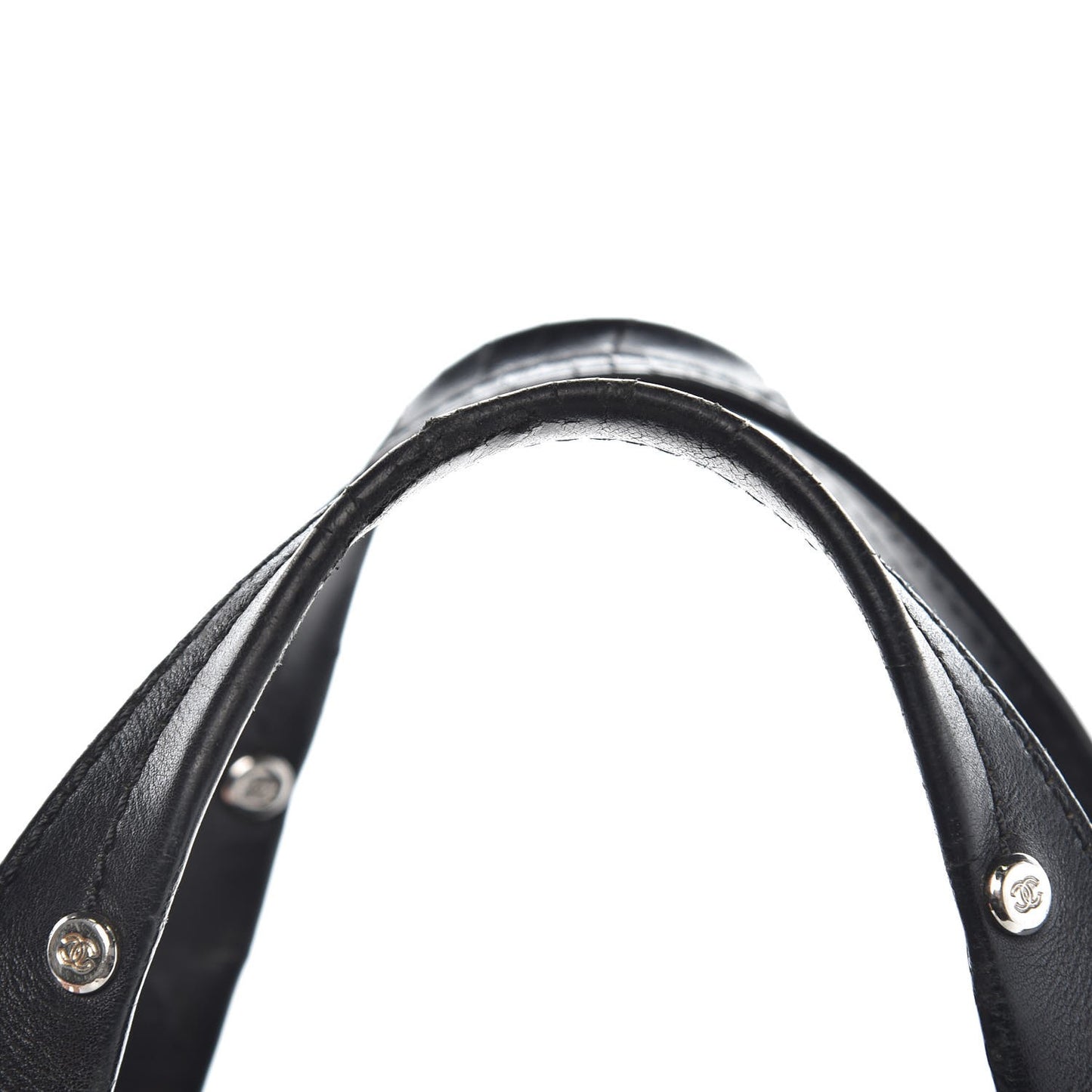 Calfskin Chevron CC All Day Long Boston Black