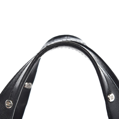 Chanel Calfskin Chevron CC All Day Long Boston Black 14 of 14