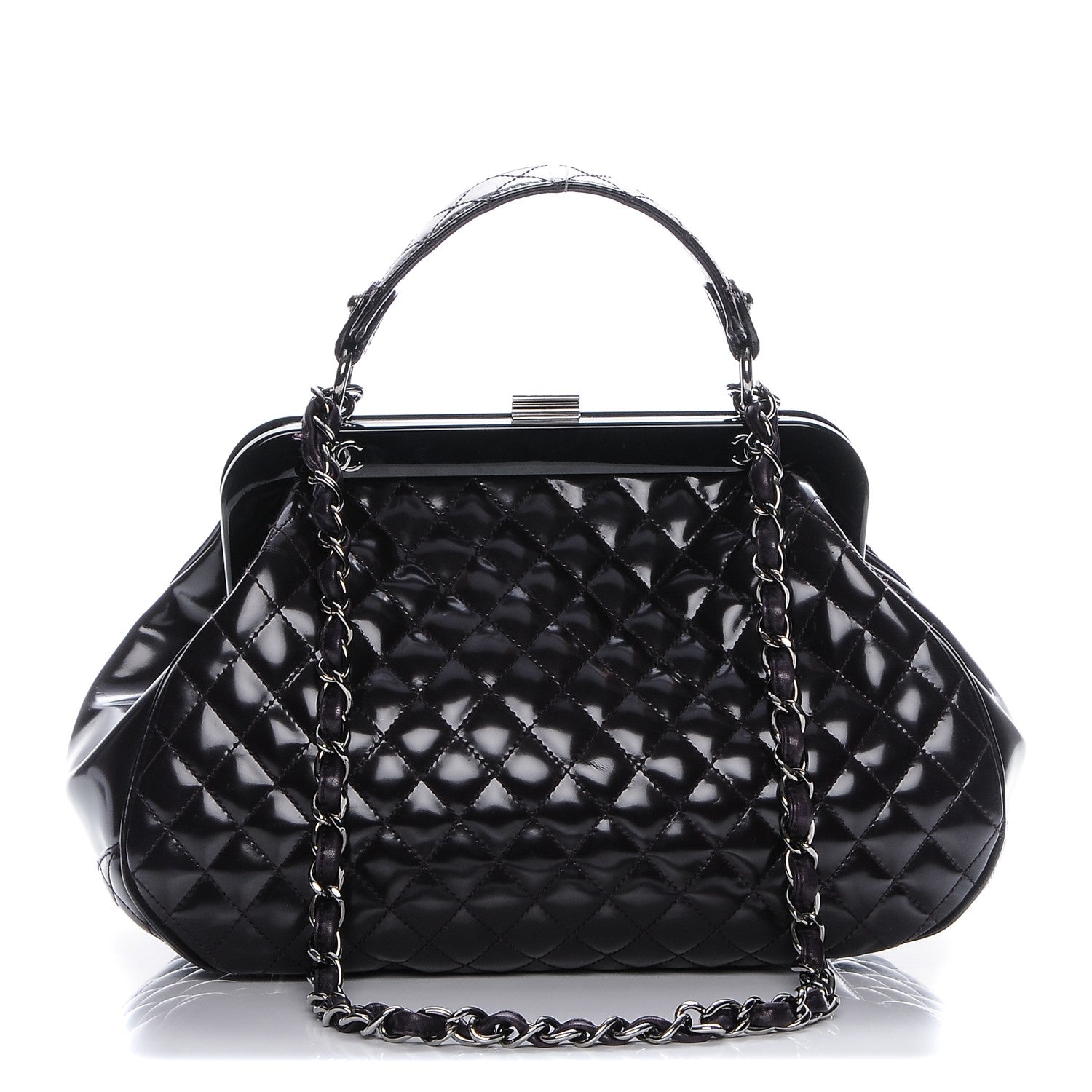 Chanel Glazed Calfskin Quilted Mademoiselle Small Frame Bag Purple 1 of 9