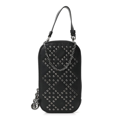 Christian Dior Lambskin Cannage Lucky Star Studded Lady Dior Phone Holder  Black 1 of 10