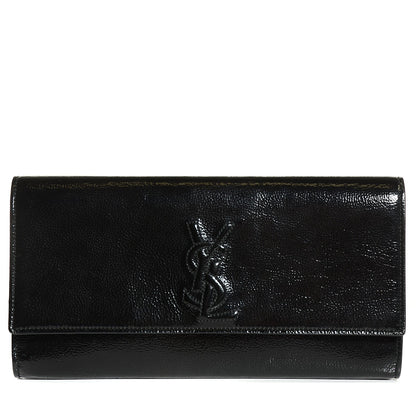 Saint Laurent Textured Patent Monogram Small Belle De Jour Clutch Black 1 of 7