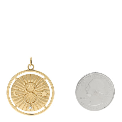 Foundrae 18K Yellow Gold Large Karma Medallion Pendant 2 of 4