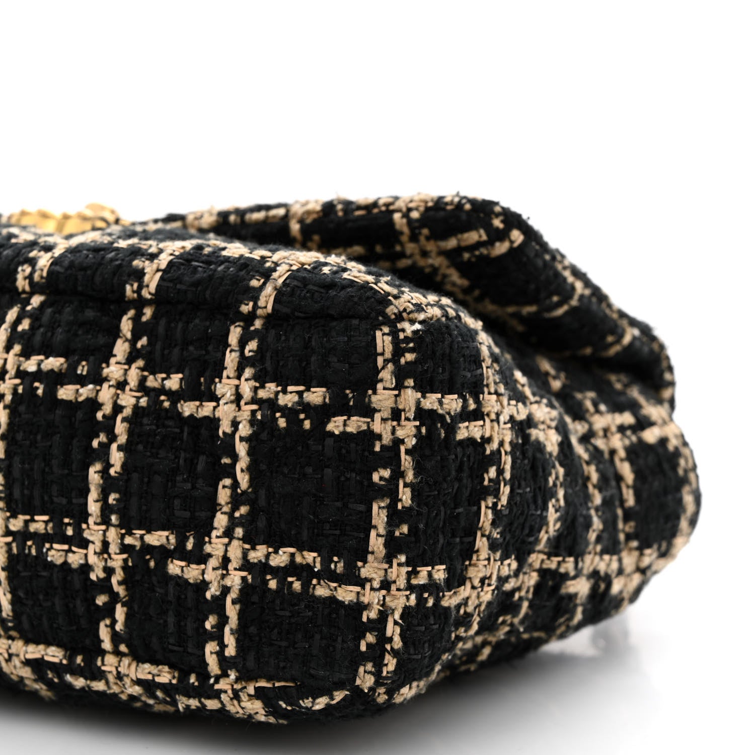 Chanel Tweed Quilted Large Chanel 19 Flap Black Beige 11 of 11