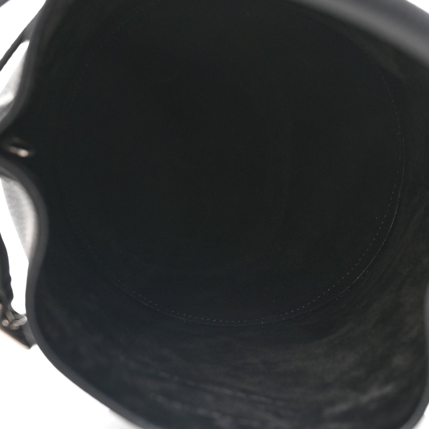 Supple Grained Calfskin Nano Big Bag Bucket Black