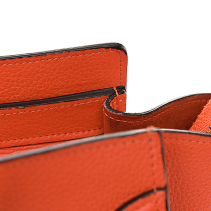 Celine Drummed Calfskin Micro Luggage Vermillion 11 of 17