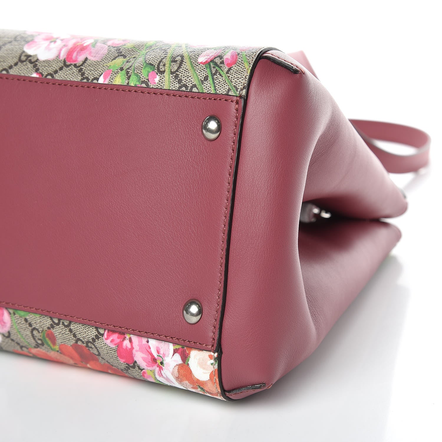 Gucci Soft GG Supreme Monogram Blooms Top Handle Bag Beige Multicolor Dry Rose 10 of 10
