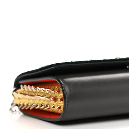 Christian Louboutin Calfskin Beaded Chain Wallet Dark Gray 8 of 9