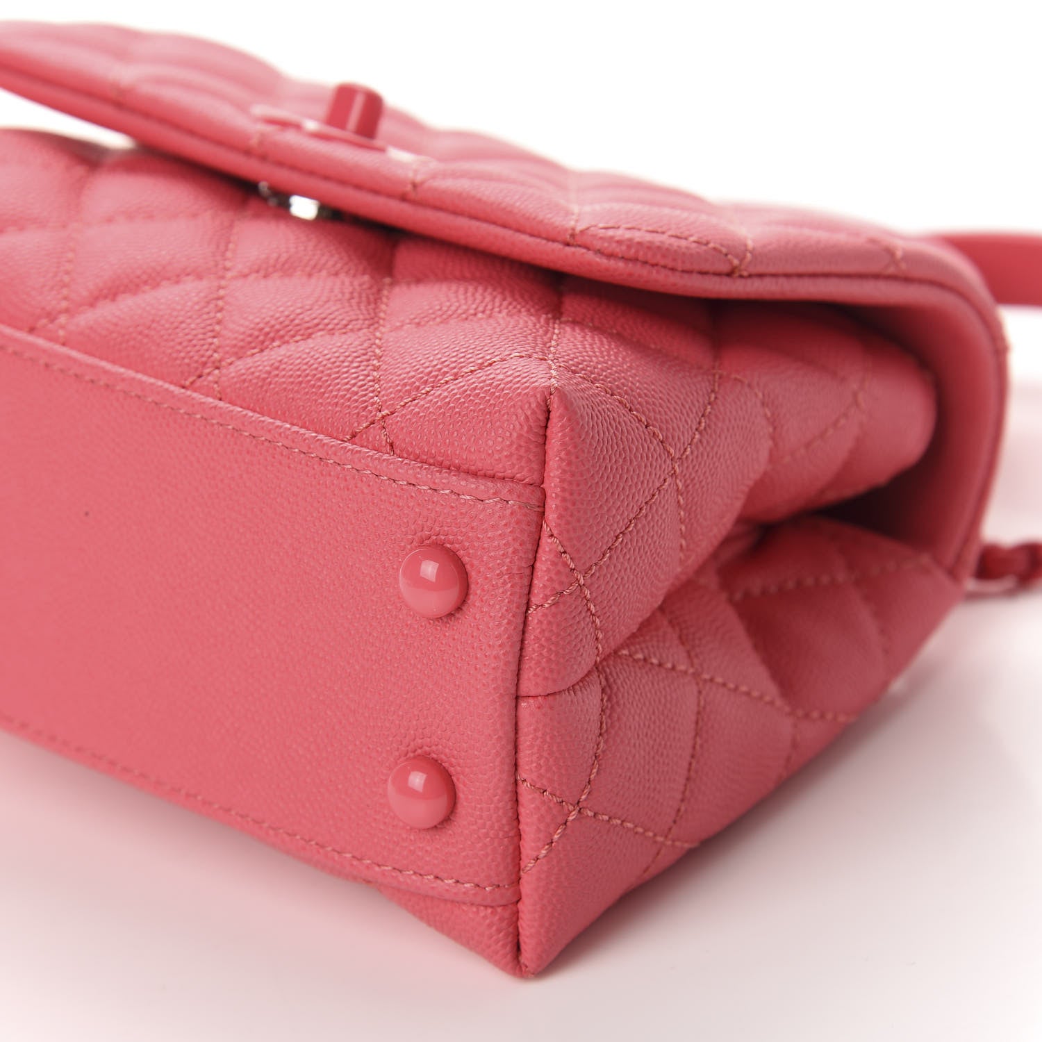 Chanel Caviar Quilted Incognito Extra Mini Coco Handle Flap Pink 7 of 11