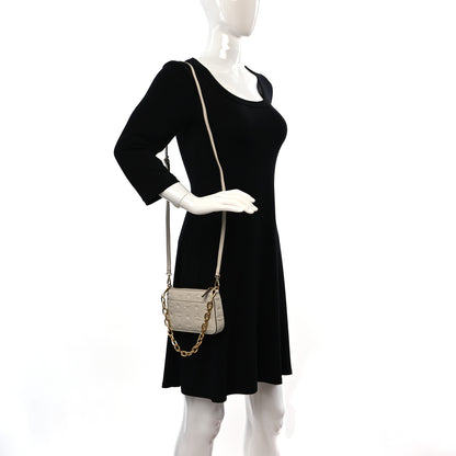 MCM Calfskin Ottomar Mini Aren Chain Crossbody Bag Oatmeal 2 of 8