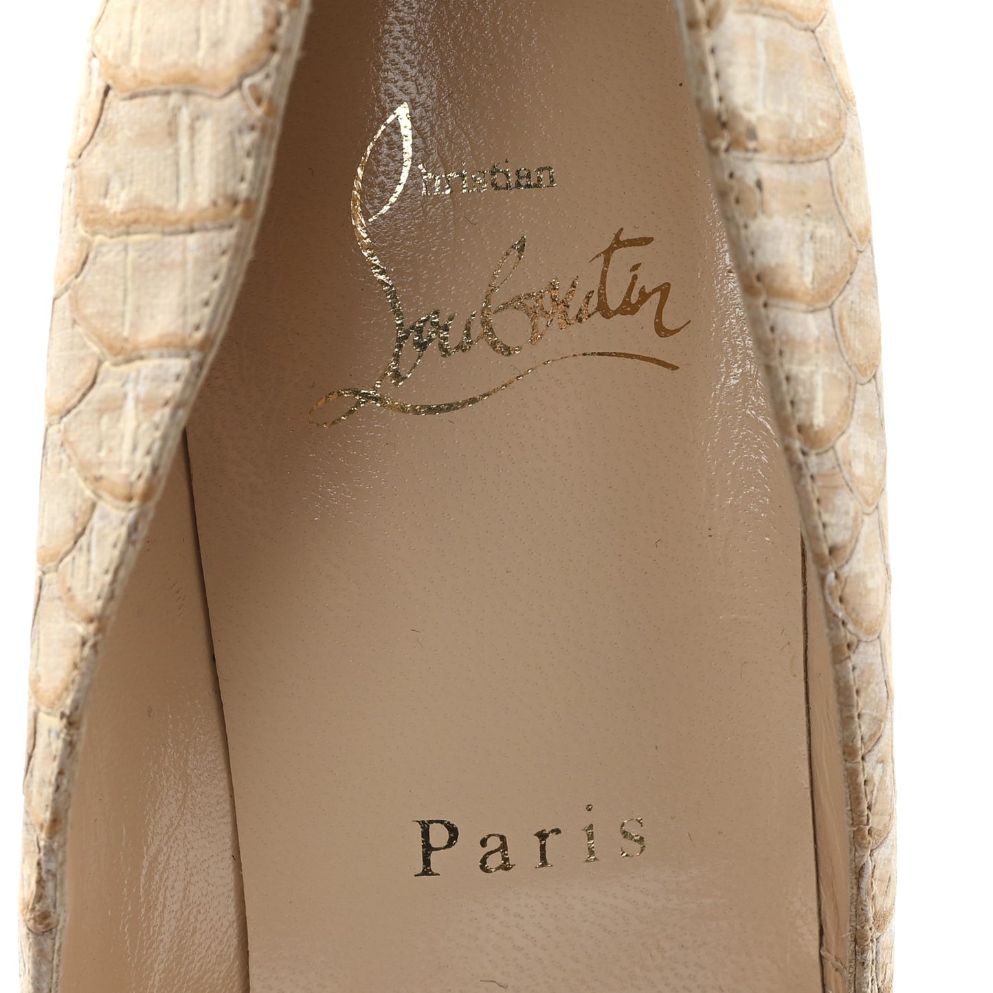 Cork Snake Print Bianca 140 Pumps 36.5 Beige