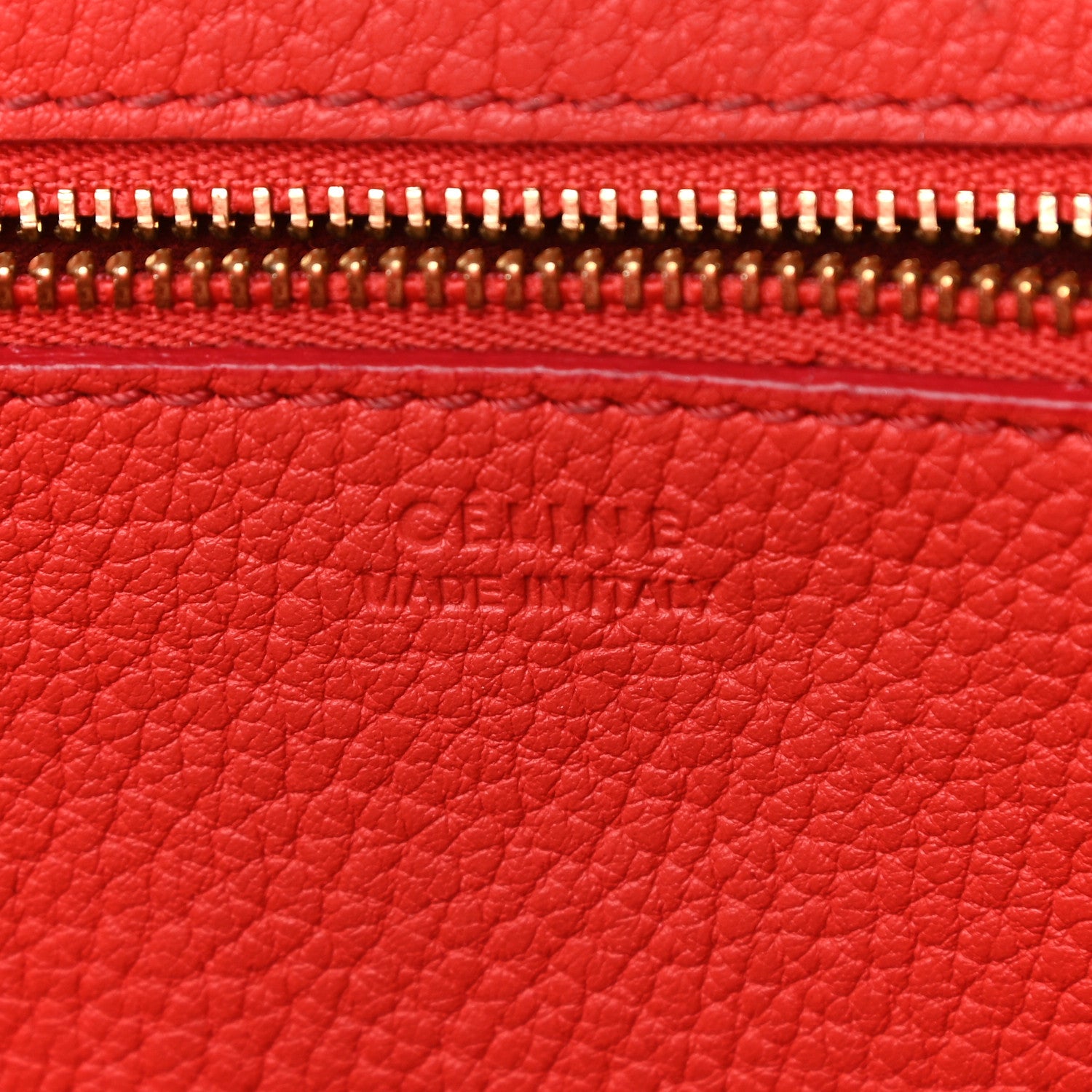 Celine Crisped Calfskin Medium Tie Knot Tote Vermillion 6 of 17