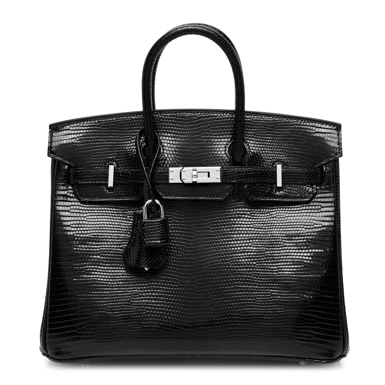 Hermes Lizard Birkin 25 Black 1 of 11