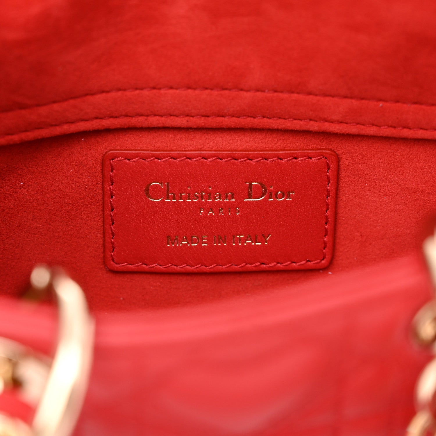 Christian Dior Lambskin Cannage Dioramour Micro Lady D-Joy Red 6 of 10