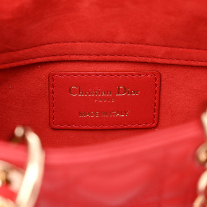 Christian Dior Lambskin Cannage Dioramour Micro Lady D-Joy Red 6 of 10