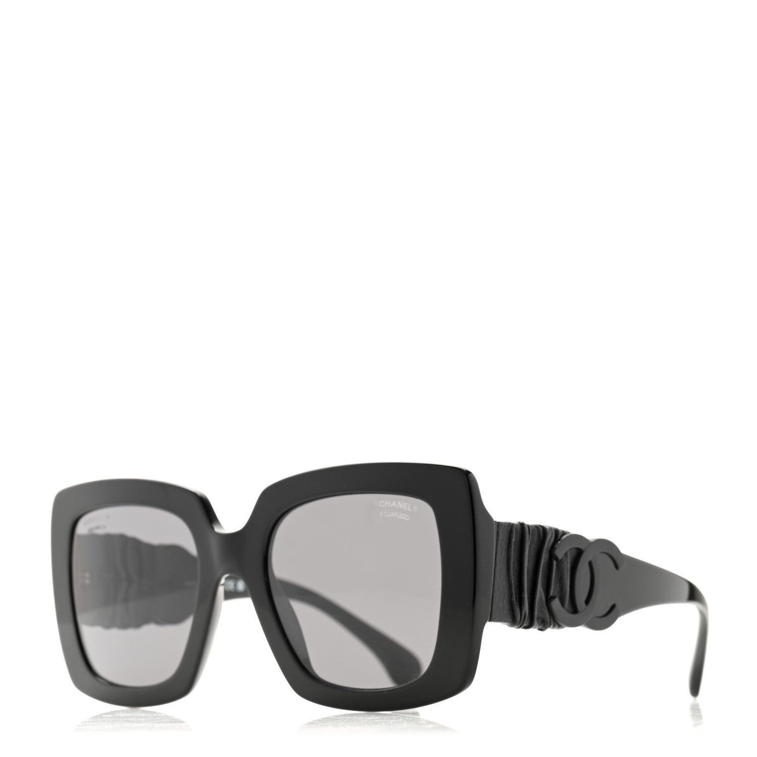 Chanel Acetate Calfskin Square Sunglasses 5474-Q Black 1 of 8