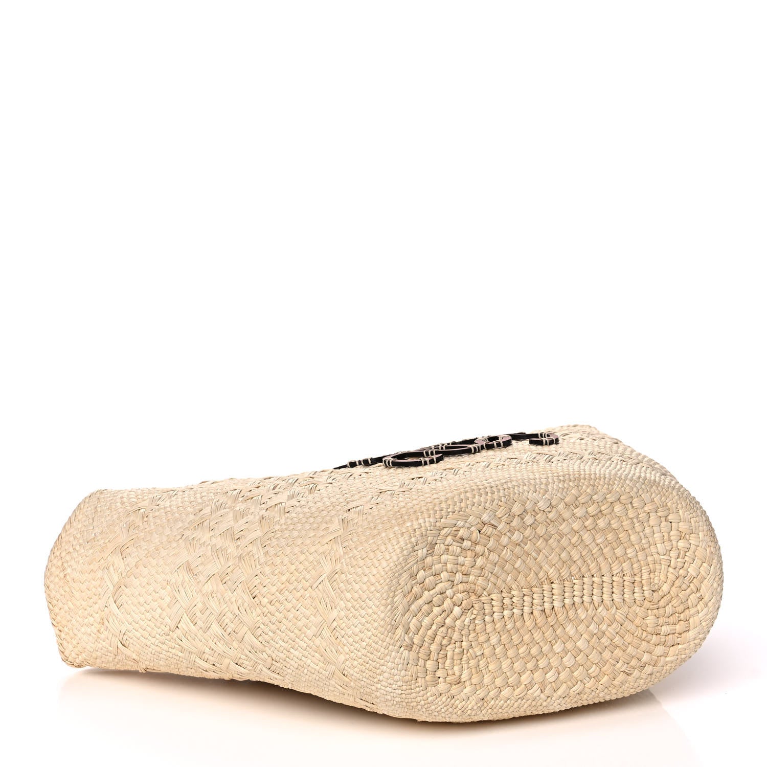 Loewe Iraca Palm Calfskin Anagram Basket Bag Natural Tan 3 of 11