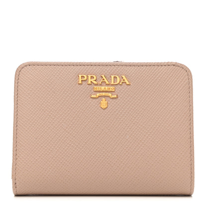 Prada Saffiano Metal Compact Wallet Cipria 1 of 7
