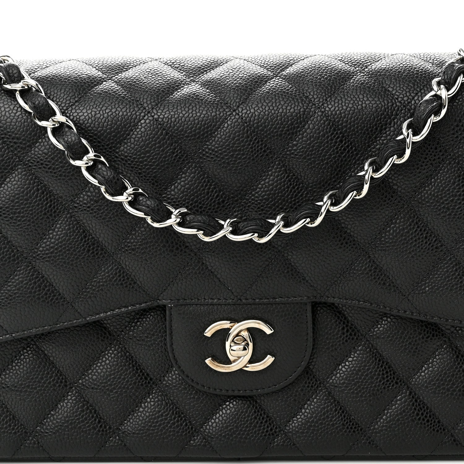 Chanel Caviar Quilted Jumbo Double Flap Black 8 of 12