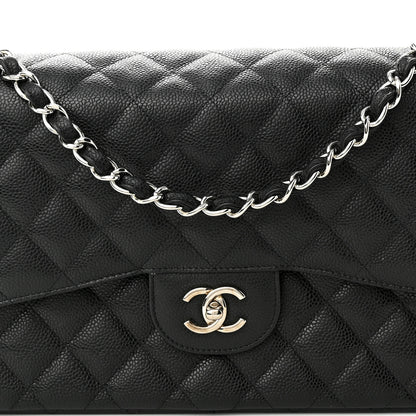 Chanel Caviar Quilted Jumbo Double Flap Black 8 of 12