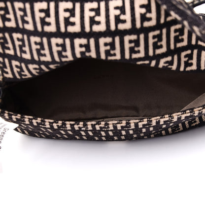 Fendi Zucchino Knit Mini Mama Baguette Black 6 of 10