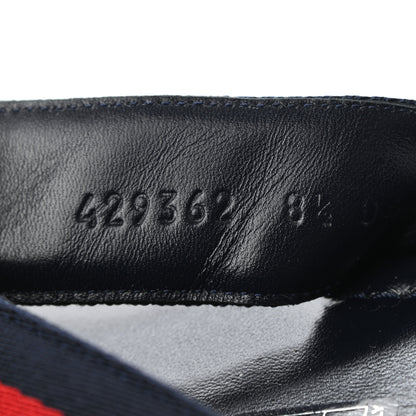 Gucci Nylon Calfskin Web Mens Cleat Sole Thong Sandals 8.5 Black Red Blue 8 of 8