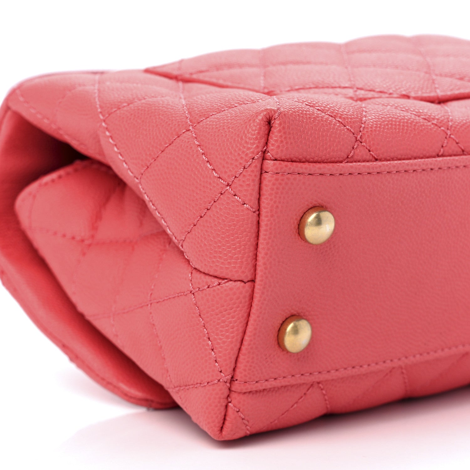 Chanel Caviar Lizard Embossed Quilted Mini Coco Handle Flap Pink 11 of 13