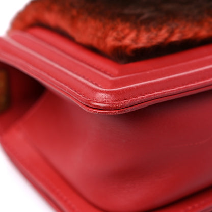 Chanel Orylag Rabbit Fur Calfskin Small Boy Flap Red 10 of 19