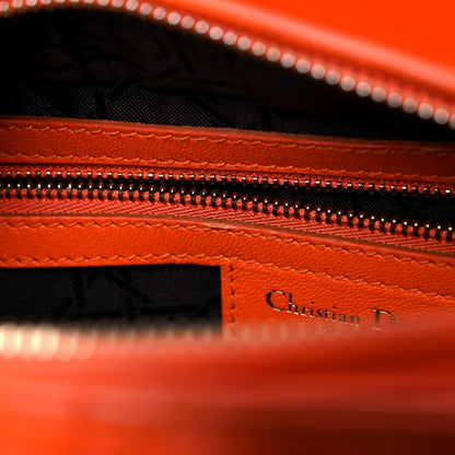 Christian Dior Lambskin Cannage Medium Lady Dior Orange 12 of 25