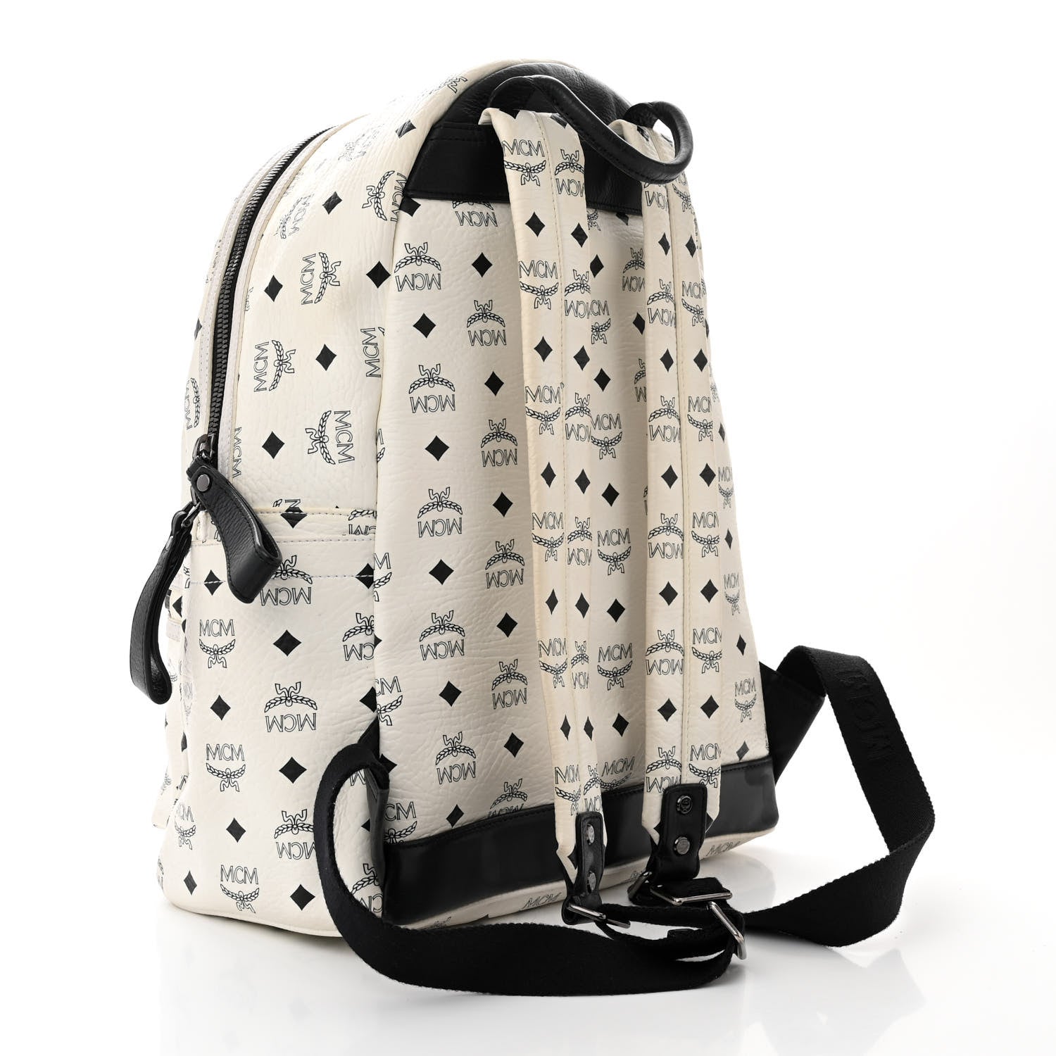 MCM Visetos Medium Sprinkle Stud Stark Backpack White 3 of 13
