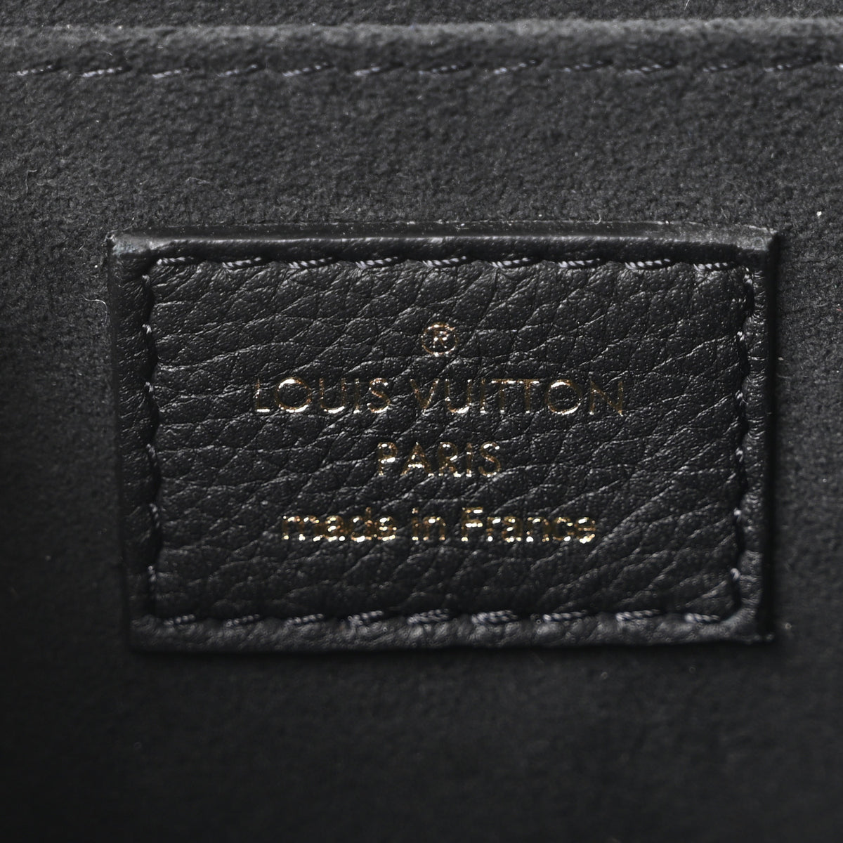 Grained Calfskin Lockme Chain Bag PM Black