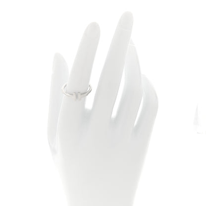 Tiffany 18K White Gold T Wire Ring 54 6.75 2 of 5