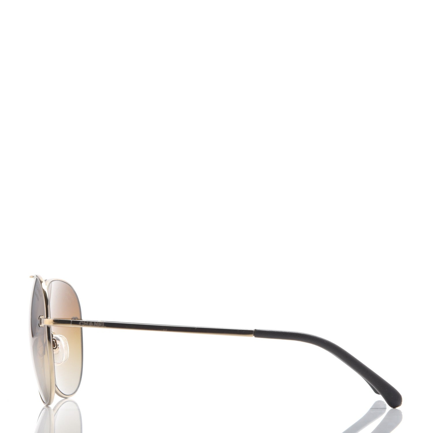 Chanel Aviator CC Sunglasses 4189-T-Q Gold 3 of 7