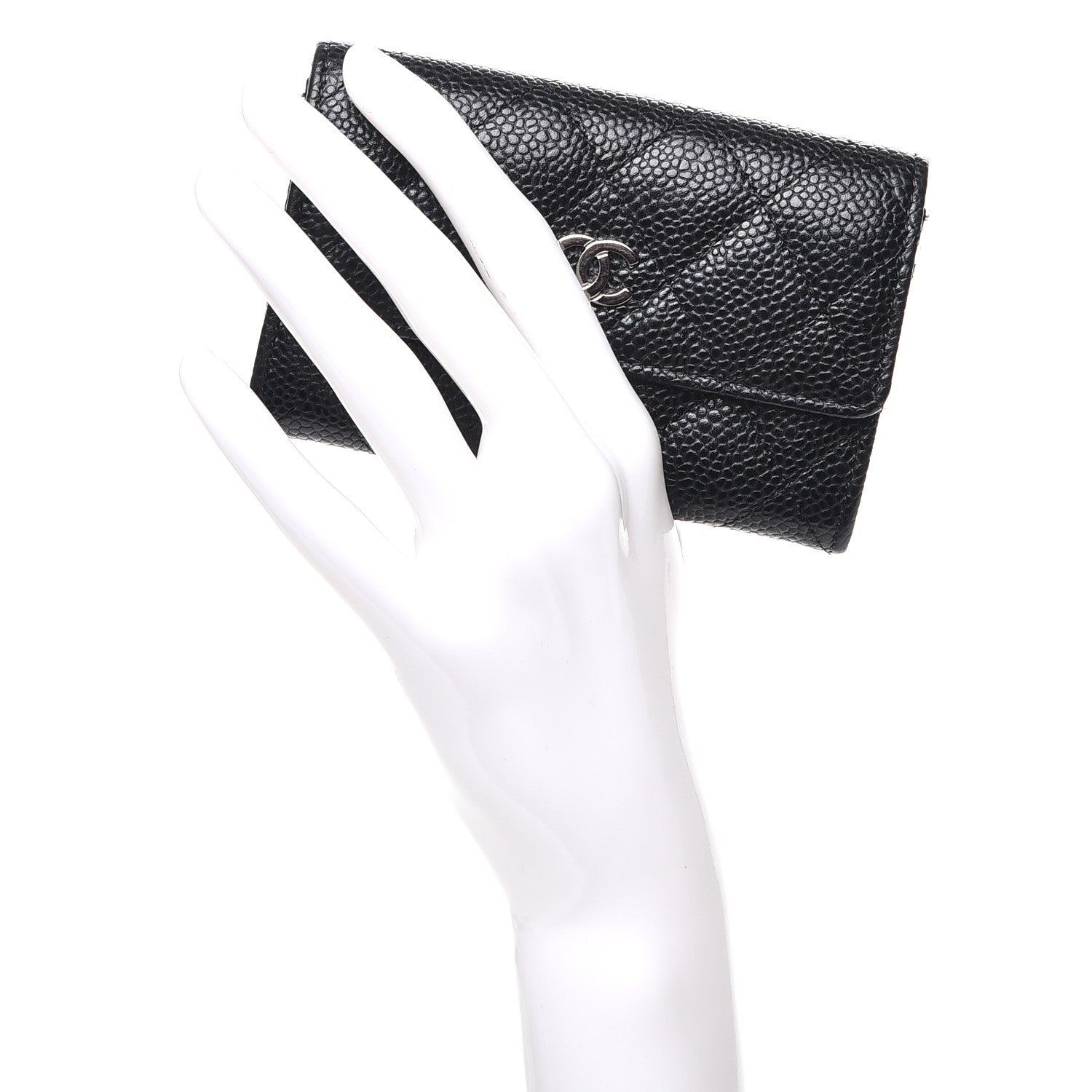 Chanel Caviar Quilted Flap Card Holder Black 2 of 9