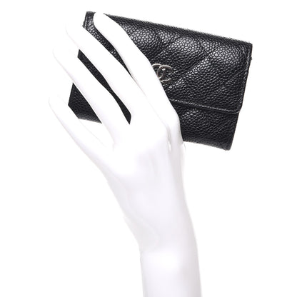 Chanel Caviar Quilted Flap Card Holder Black 2 of 9