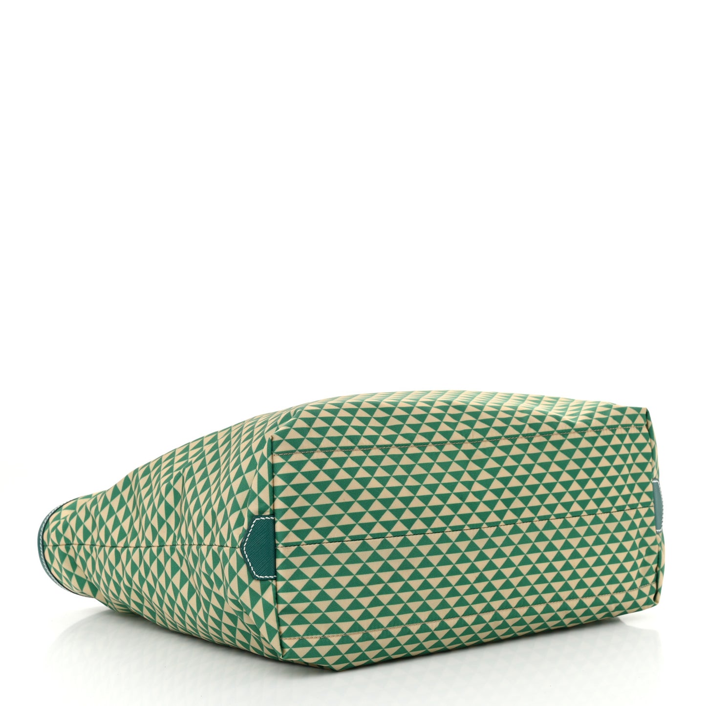 Re-Nylon Saffiano Triangolo Symbole Shopping Tote Green