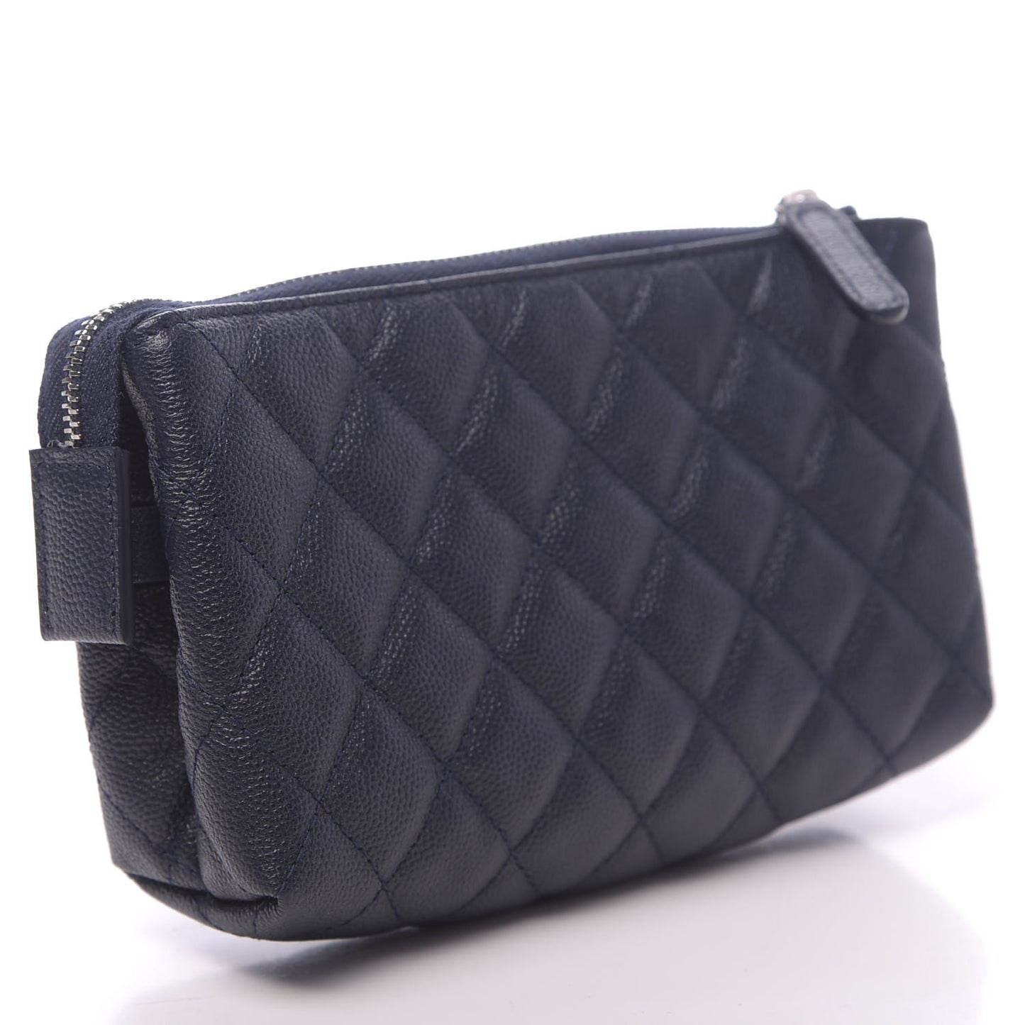 Caviar Quilted Small Pouch Navy