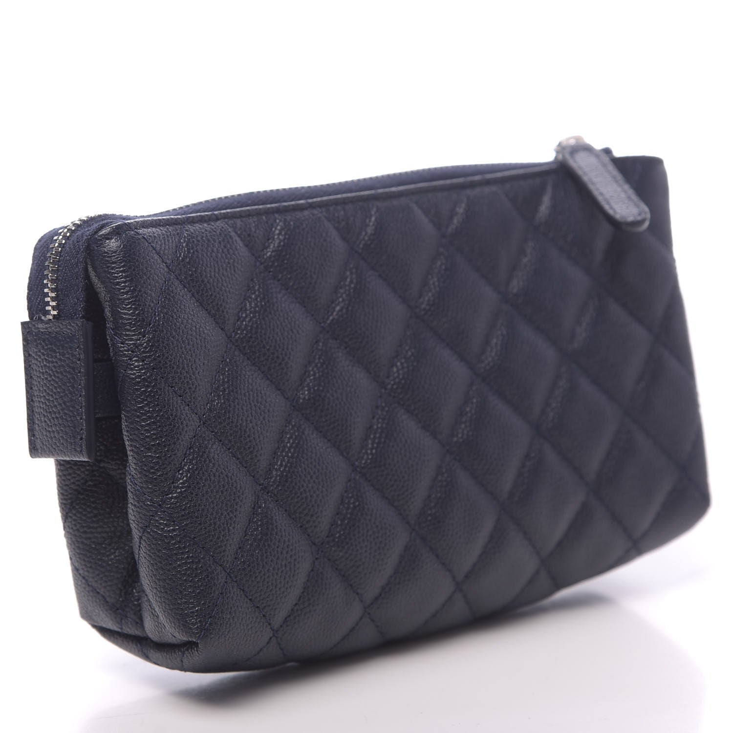 Chanel Caviar Quilted Small Pouch Navy 3 of 9