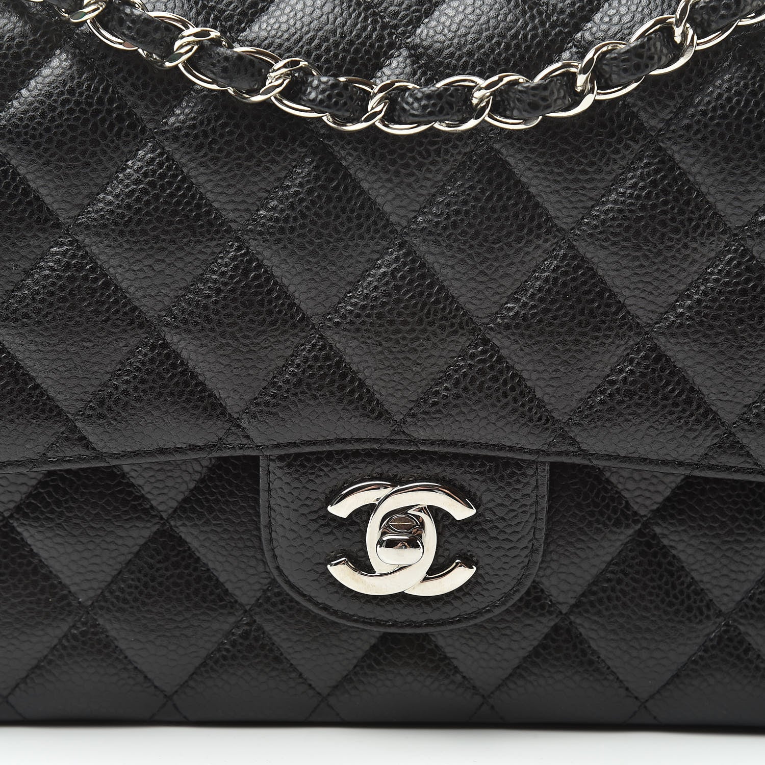 Chanel Caviar Quilted Medium Double Flap Black 8 of 11