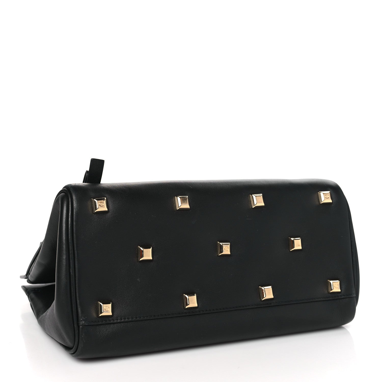 Salvatore Ferragamo Calfskin Medium Studio Bag Black 5 of 9