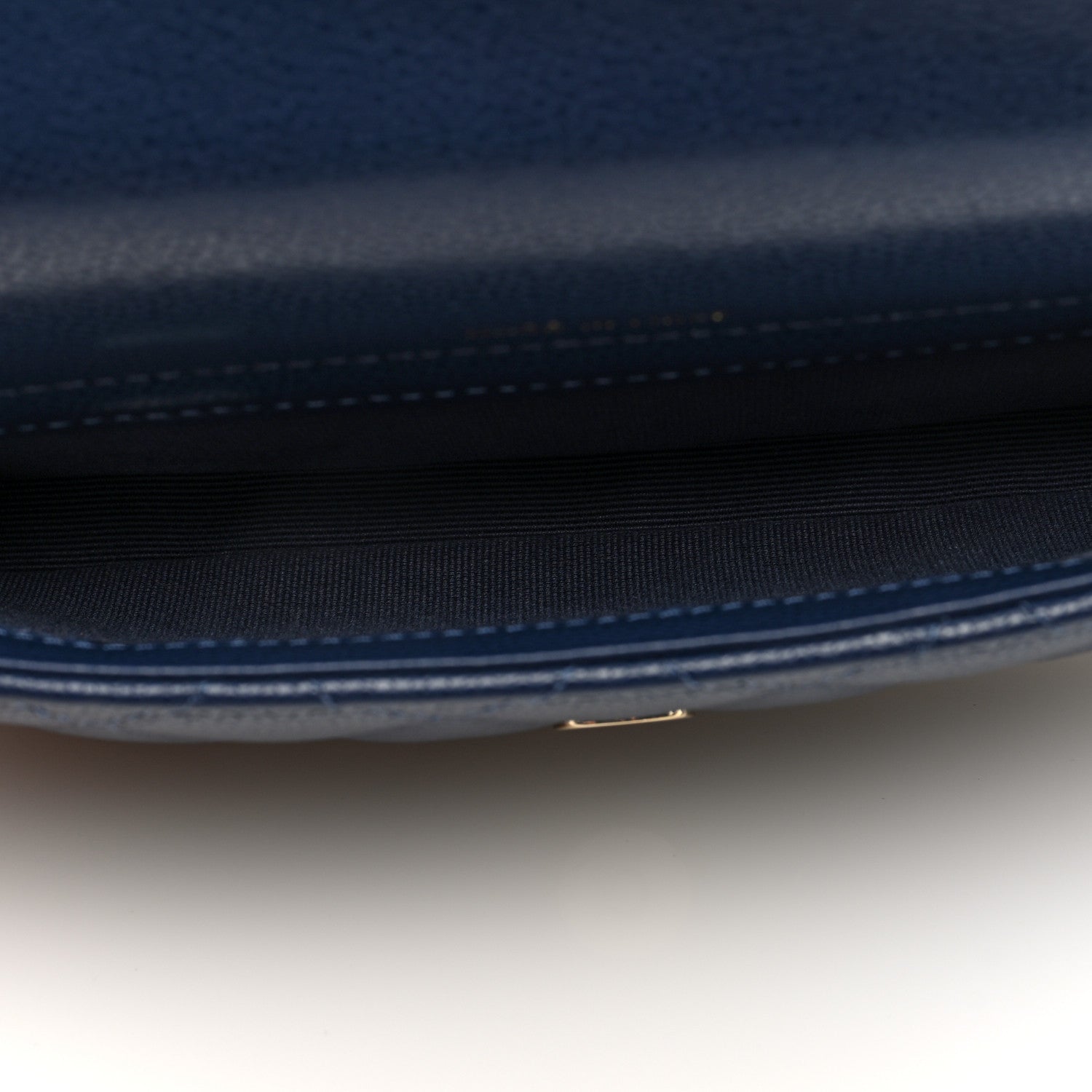 Chanel Caviar Quilted Flap Phone Holder With Chain Navy Blue 6 of 11