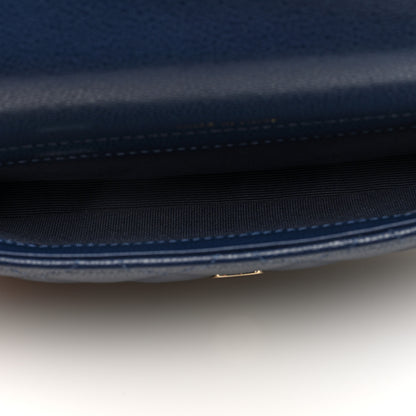 Chanel Caviar Quilted Flap Phone Holder With Chain Navy Blue 6 of 11