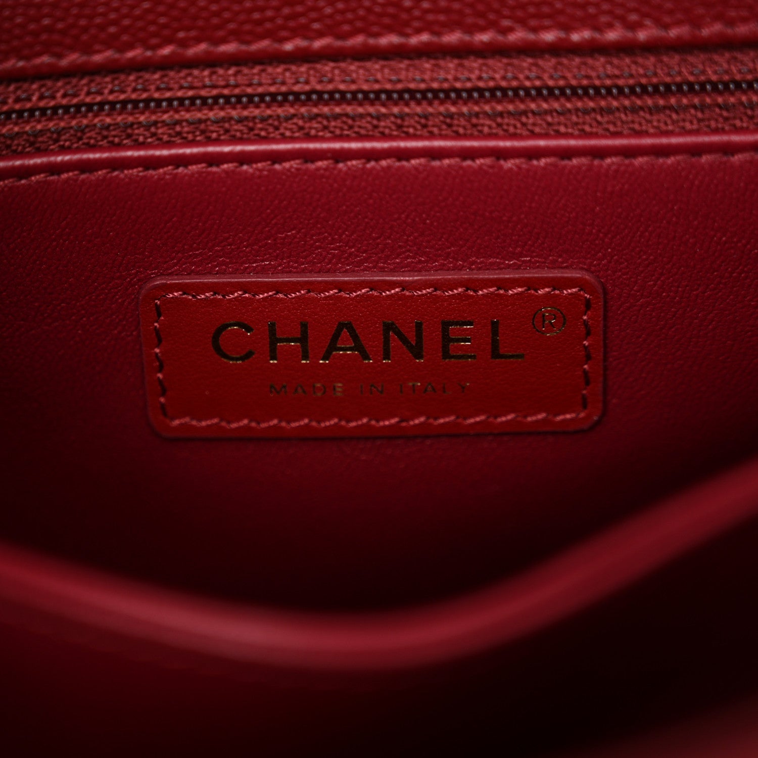 Chanel Caviar Lizard Embossed Quilted Mini Coco Handle Flap Burgundy 6 of 10