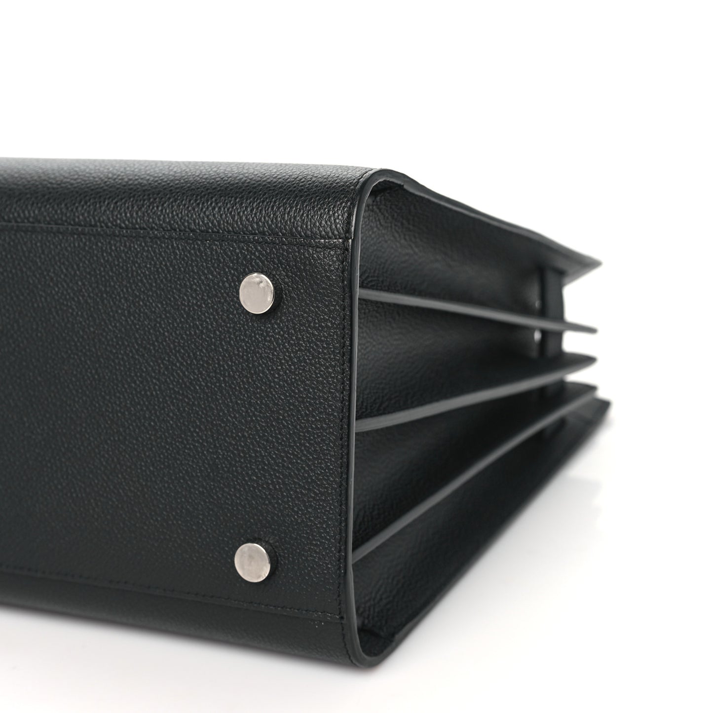 Grained Calfskin Small Sac De Jour Black