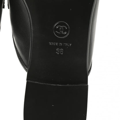 Chanel Lambskin Chain CC Mules 38 Black 6 of 9