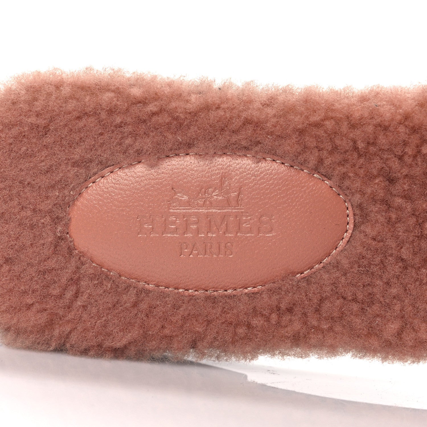 Hermes Woolskin Oran Sandals 35 Rose Aube 7 of 7