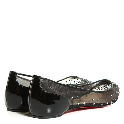 Christian Louboutin Patent Body Strass Flats 38.5 Black 4 of 7