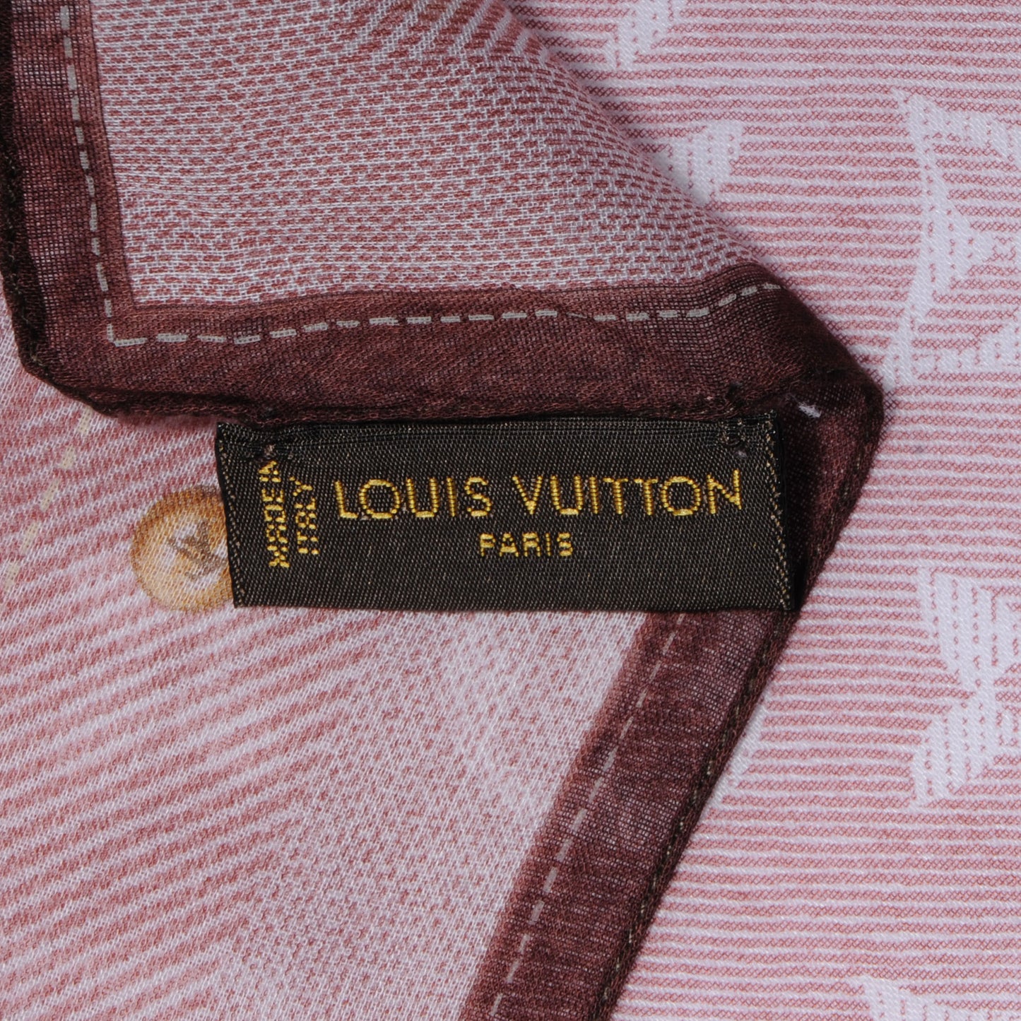 Cotton Monogram New Denim Bandana Cherry