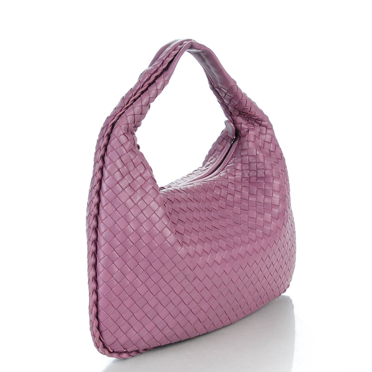 Nappa Intrecciato Medium Veneta Hobo Purple